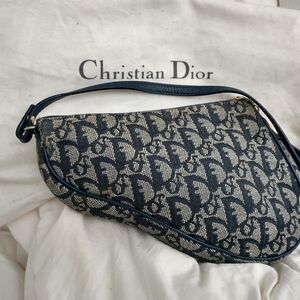 Dior Navy and Beige Shoulder Bag
